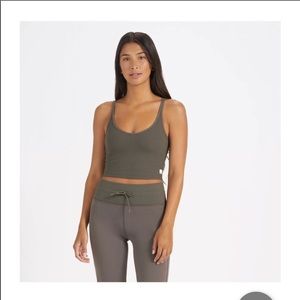 Vuori Rib Crop Tank Small - Oregano